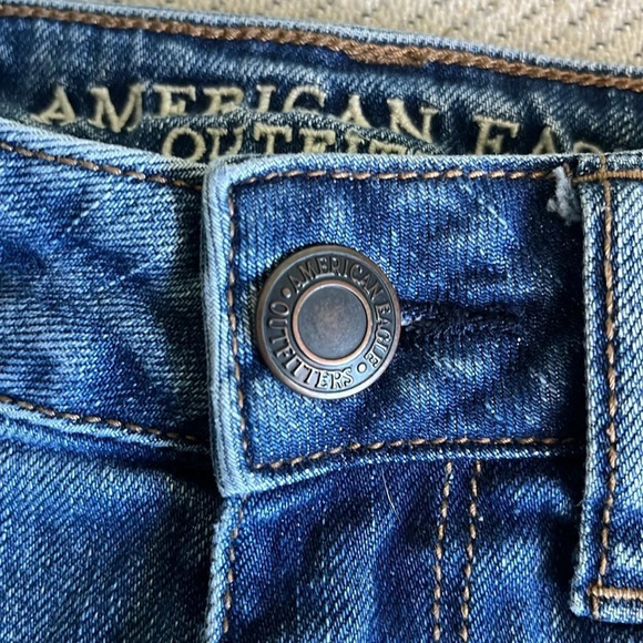 American Eagle Outfitters hi-rise festival cutoff distressed gold sequins shorts - Picture 4 of 14